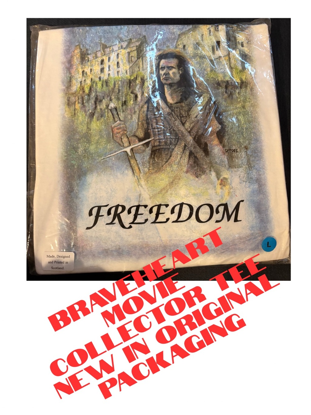 Vtg 90’s Braveheart William Wallace collectible tee (mint) printed in Scotland